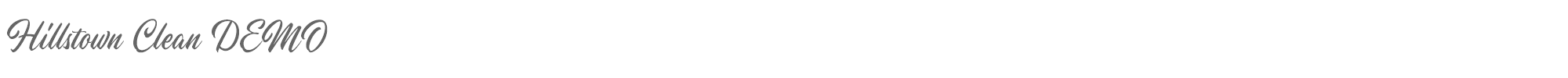 Sample characters Hillstown Clean Font